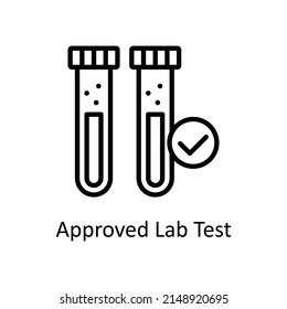 Lab Test vector outline icon for web isolated on white background EPS 10 file