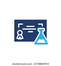 lab tested certificate colored icon vector design good for web or mobile app