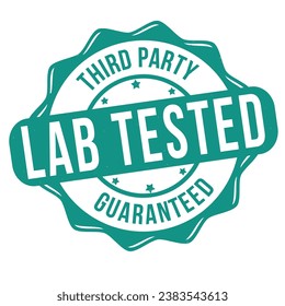 Lab tested grunge rubber stamp on white background, vector illustration