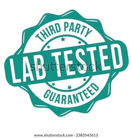 Lab tested grunge rubber stamp on white background, vector illustration