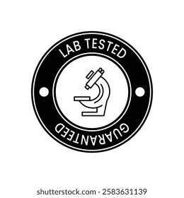 lab tested guaranteed stamp or lab testing seal vector design