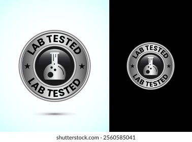 Lab tested icon. Laboratory testing product quality certificate symbol,  Clinically certified
