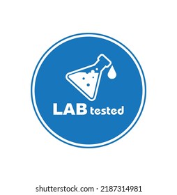 lab tested icon on white background