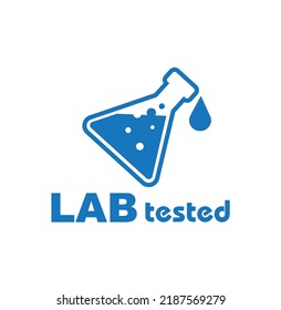 lab tested icon on white background