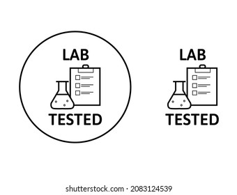 Lab Tested Icon Set Symbol For Packaging 