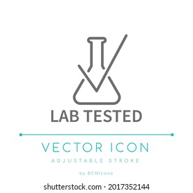 Lab Tested Line Icon. Clinically Tested Vector Symbol.