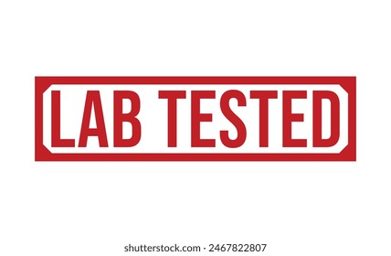Laboratorio Probado diseño de Vector de sello de goma roja.