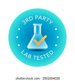 Lab Tested Round Vector Badge Icon Design