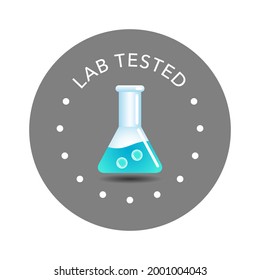 Lab tested round vector badge icon design