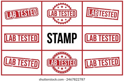 Lab Tested rubber stamp vector illustration on white background