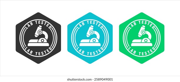 lab tested verified icon label for purity and potency labeling for safe products