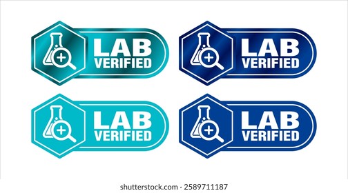 lab tested verified icon label for purity and potency labeling for safe products