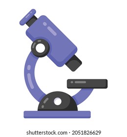 Lab testing in doodle style trendy icon, microscope laboratory equipment