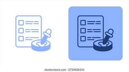 Lab Testing MixedDois tons de cor e contrastante fundo ícone ilustração