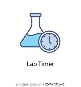 Lab Timer icon in vector stock illustration