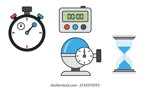 Lab Timer Line art minimal abstract design illustration