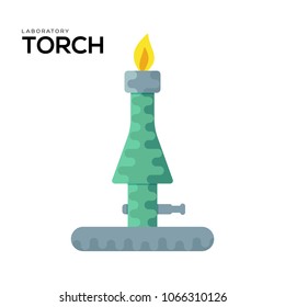 lab torch t icon vector. lab torch sign on white background. lab torch icon for web and app