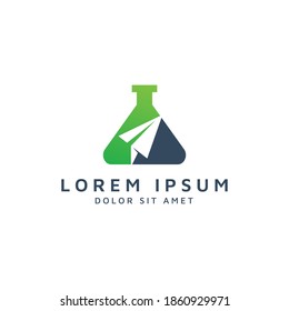lab and travel negative space logo design