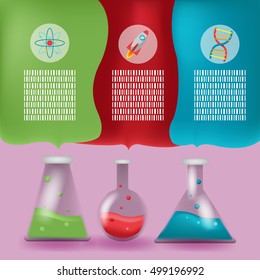Lab Tube Info Graphic Template Vector