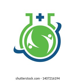 Lab tube logo template, icon vector