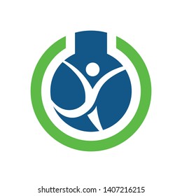 Lab tube logo template, icon vector