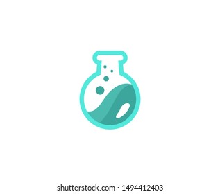 Lab tube logo vector design 