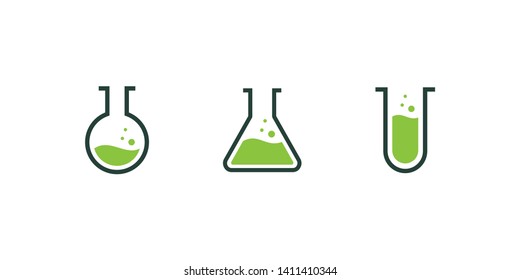 lab tube vector icon logo design