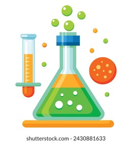 Lab tube vector illustration on white background