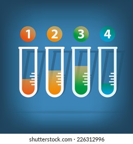 Lab tube.Colorful vector design for workflow layout, diagram, number options, web design, infographics