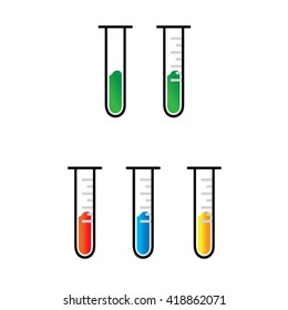 lab tubes full of colorful liquid, lab tubes vector