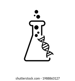 Tubos de laboratorio Diseño de ilustraciones de iconos de vectores