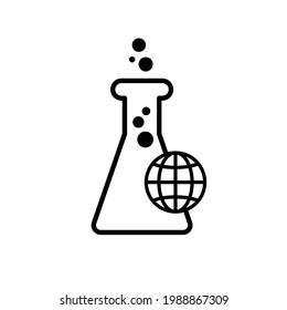 Tubos de laboratorio Diseño de ilustraciones de iconos de vectores