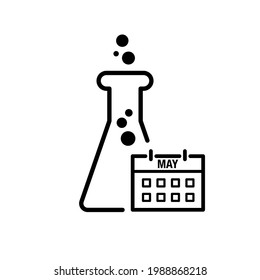 Tubos de laboratorio Diseño de ilustraciones de iconos de vectores