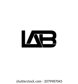 lab typography letter monogram logo design