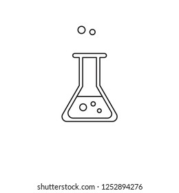 lab vector color line icon. Editable Stroke. scientific symbol.