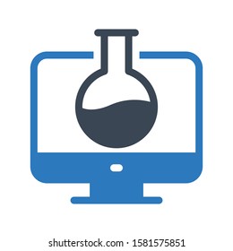 lab vector glyph color icon 