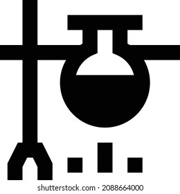 ilustración de vector de laboratorio aislada en un fondo transparente. iconos vectoriales de glifo para el concepto o gráficos web.