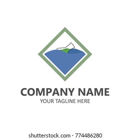 Lab vector logo illustration element template laboratory emblem