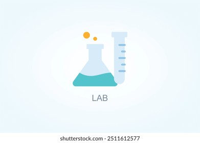 Ilustración De Vector De Laboratorio O Símbolo De Logotipo
