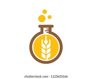 Lab Wheat Icon Logo Design Element