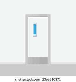 Labaratory door entrance interior vector illustration