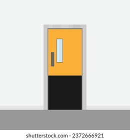 Labaratory door interior vector illustration