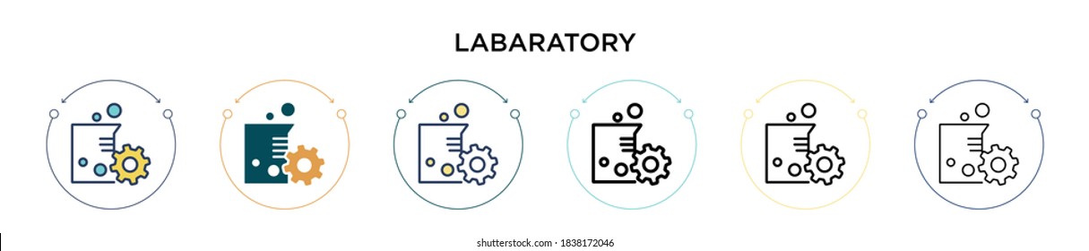 Labaratory icon in filled, thin line, outline and stroke style. Vector illustration of two colored and black labaratory vector icons designs can be used for mobile, ui, web
