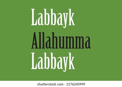 Labbayk Allahumma Labbayk Typographie Arabe En : Image Vectorielle De ...