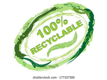 Label 100 % recyclable