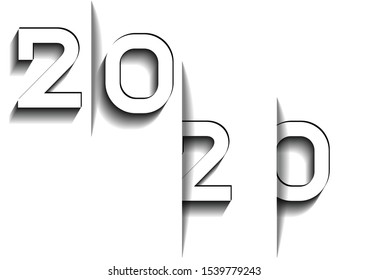 Label 2020 text  - modern Idea and Concept Vector illustration.