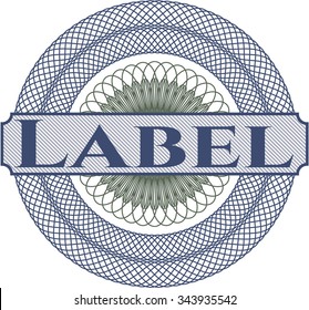 Label abstract linear rosette