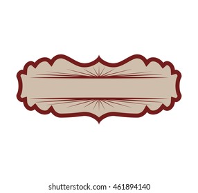 Label and advertising concept represented by frame icon. Isolated and flat illustration