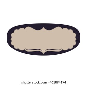 Label and advertising concept represented by frame icon. Isolated and flat illustration