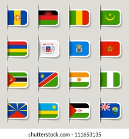 Label - African Flags